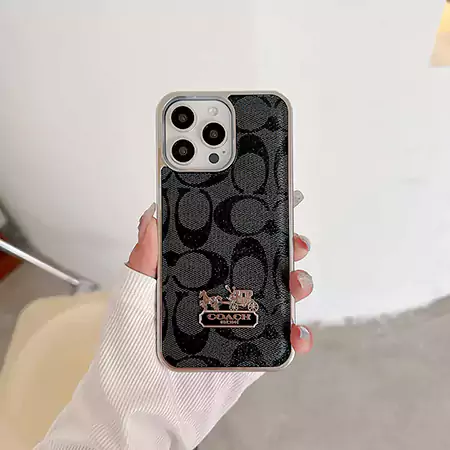 コーチ シグネチャーiphone 17 携帯ケース シルバー