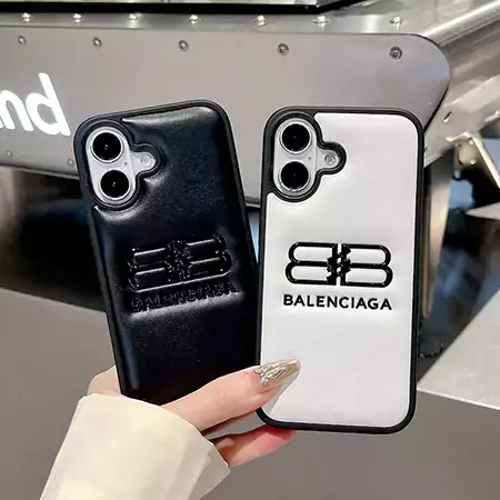 Balenciaga iPhone 17pro maxケース ホットプレスレザー