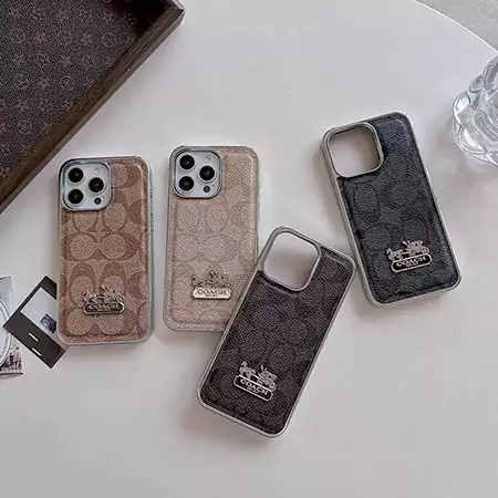 コーチ シグネチャーiphone 17 携帯ケース シルバー