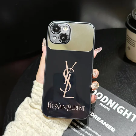 サンローランiphone16ケース ガラス 背面