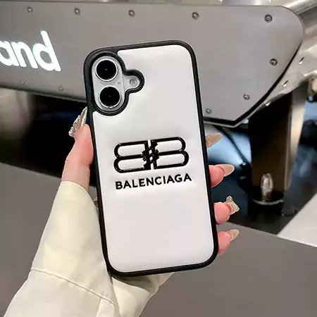 Balenciaga iPhone 17pro maxケース ホットプレスレザー