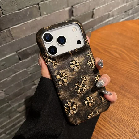 クロームハーツiphone17ケース 皮製