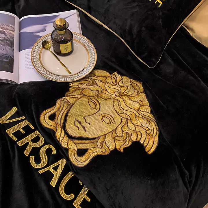 VERSACE 寝具カバー ブラック