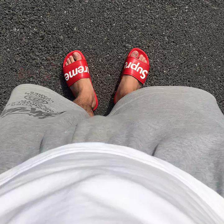 SUPREME ロゴ ビーチ サンダル