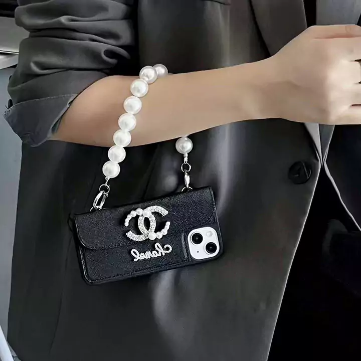 キラキラ chanel iphone16 保護カバー 白 黒