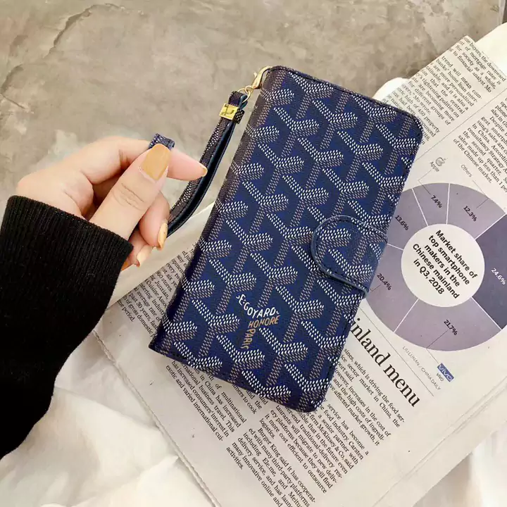 Goyard iphone16手帳ケース ストラップ付き
