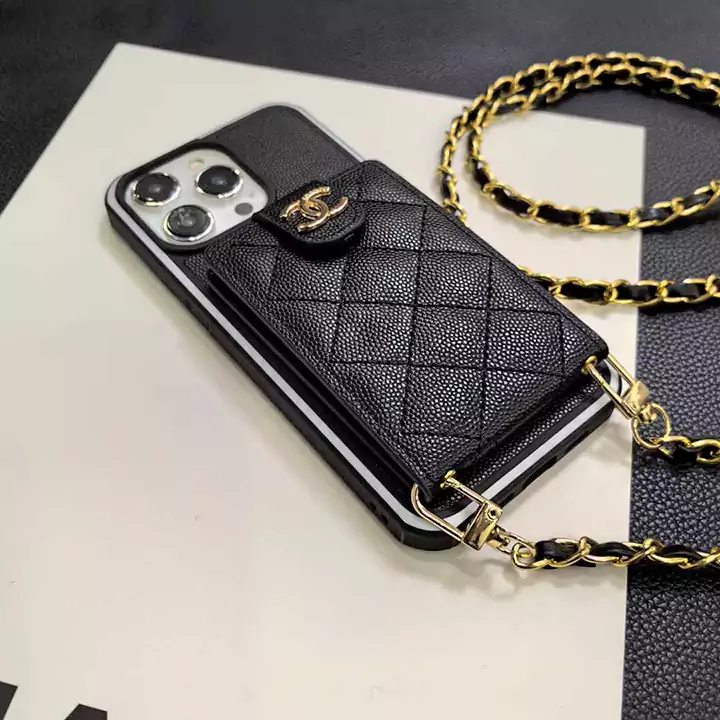 chanel iphone 17 proケース カードポッケト付き