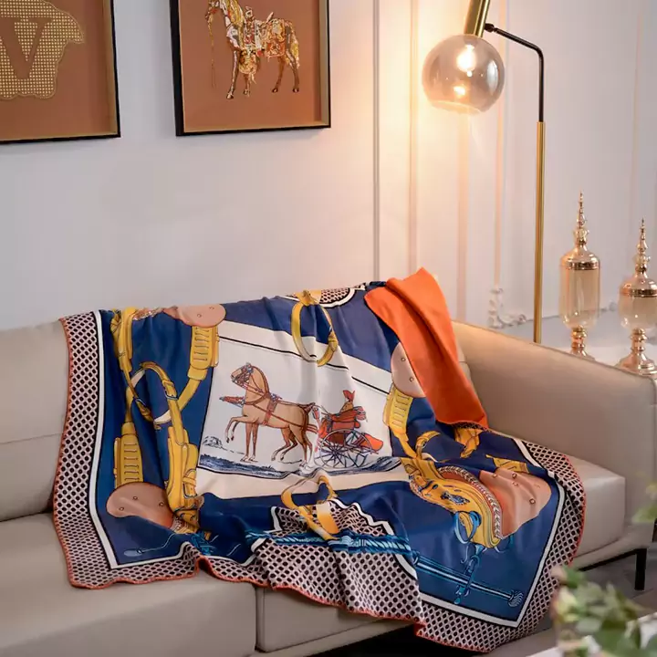 HERMES タオルケット ひざ掛け