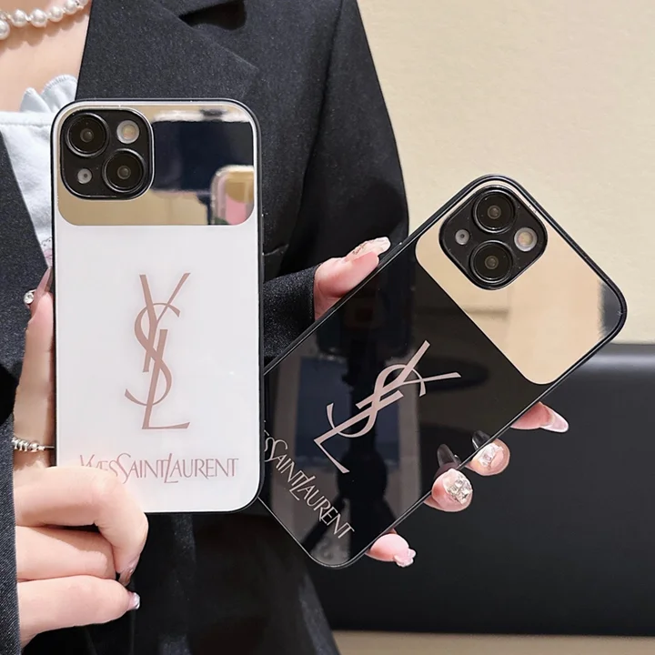 サンローランiphone16ケース ガラス 背面