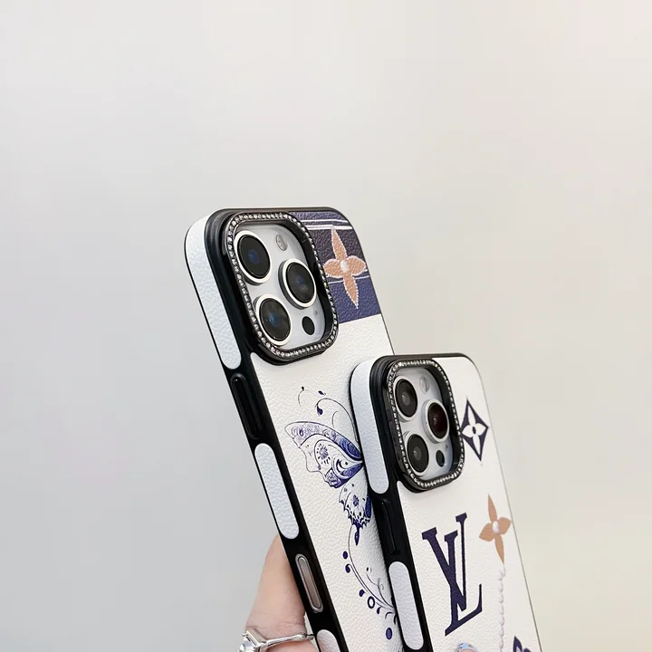 ビトン iphone16 proケース ブルー 蝶