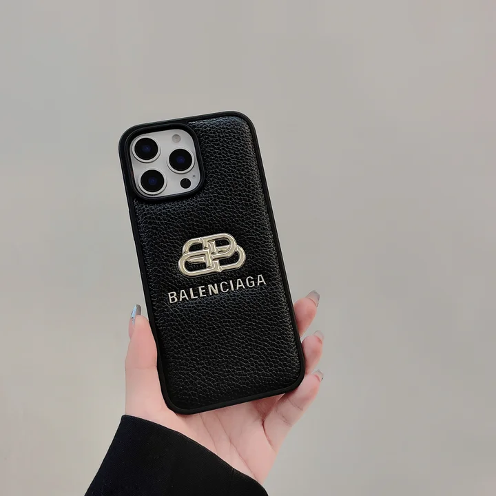 バレンシアガ iphone17 ケース エンボスレザー
