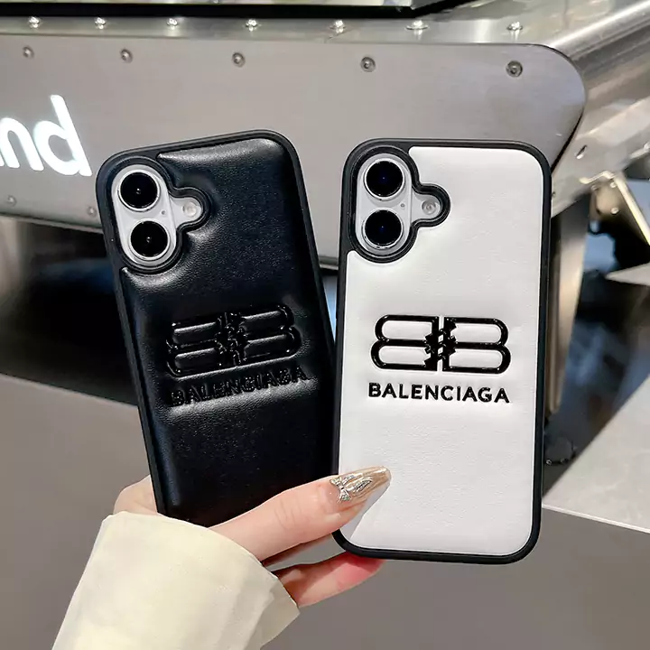 Balenciaga iPhone 17pro maxケース ホットプレスレザー