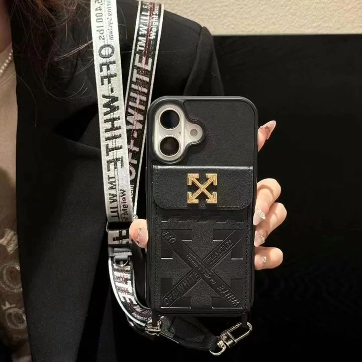 オフホワイトiphone16 pro maxケース 肩掛け
