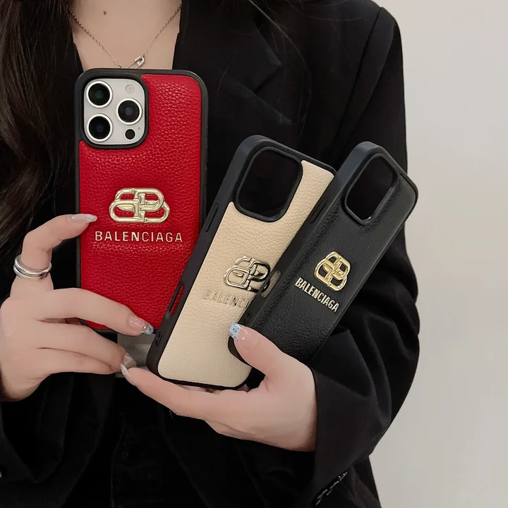 バレンシアガ iphone17 ケース エンボスレザー