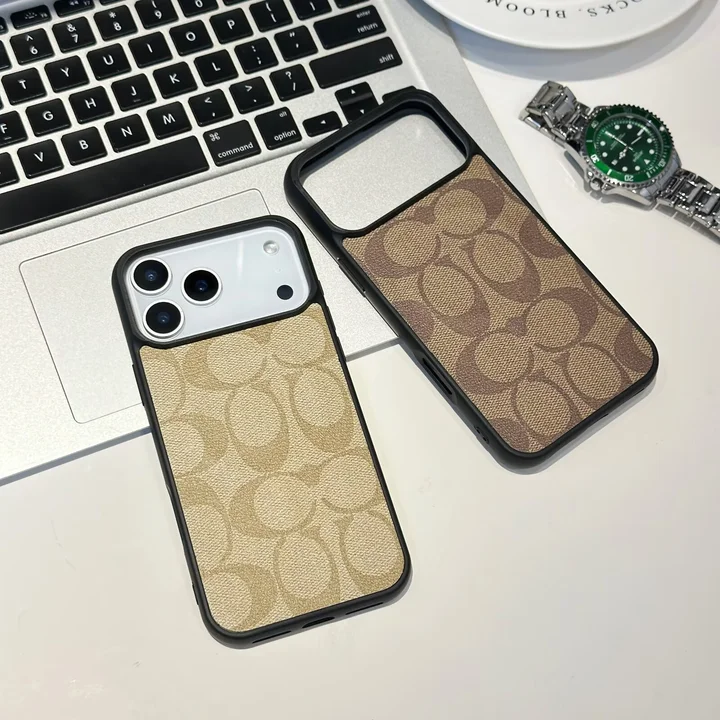 コーチiphone17proケース レザー