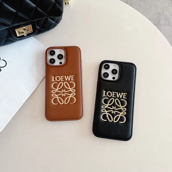 ロエベiphone17promaxケース レザー
