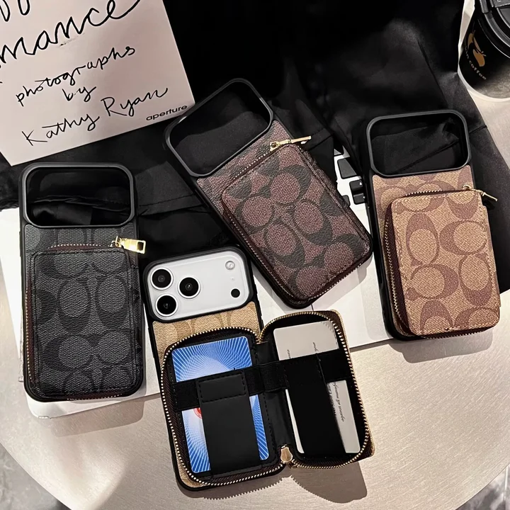 コーチiphone17promaxケース 大容量 カード収納