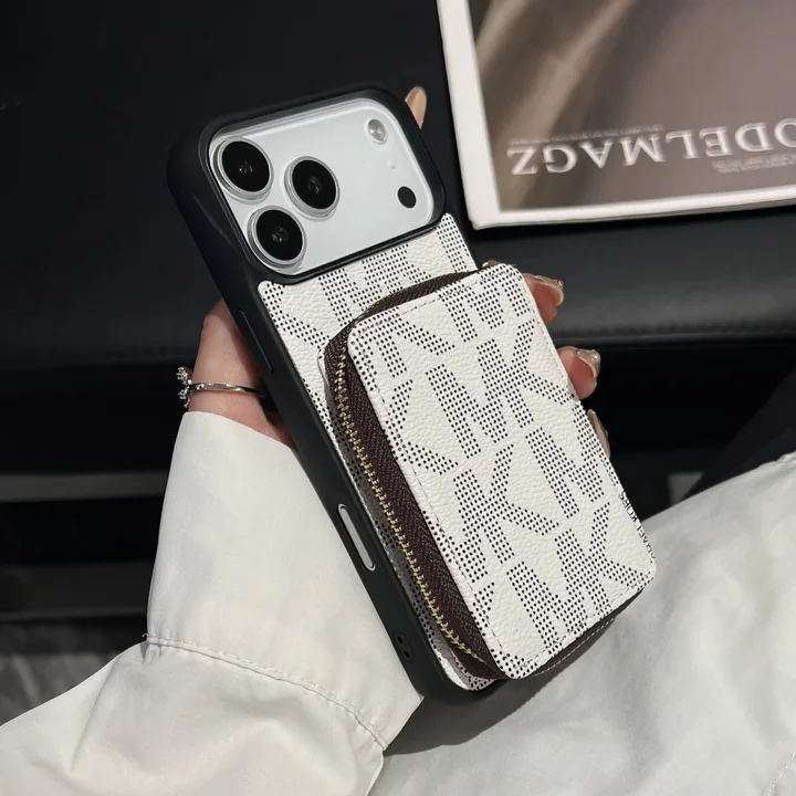 マイケルコースiphone17ケース ファスナー ポケット 付き