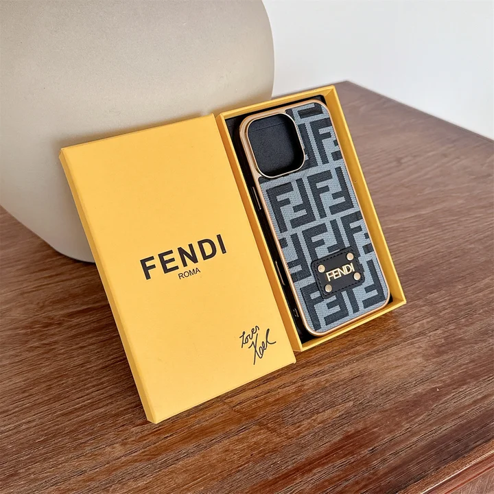 フェンディiphone17proケース FFロゴ 布製