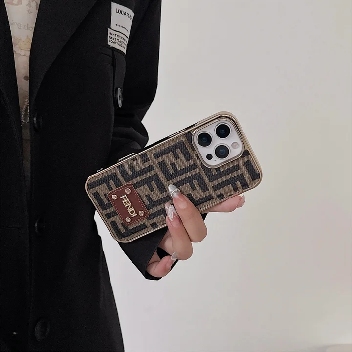 フェンディiphone17proケース FFロゴ 布製